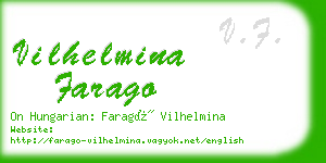 vilhelmina farago business card